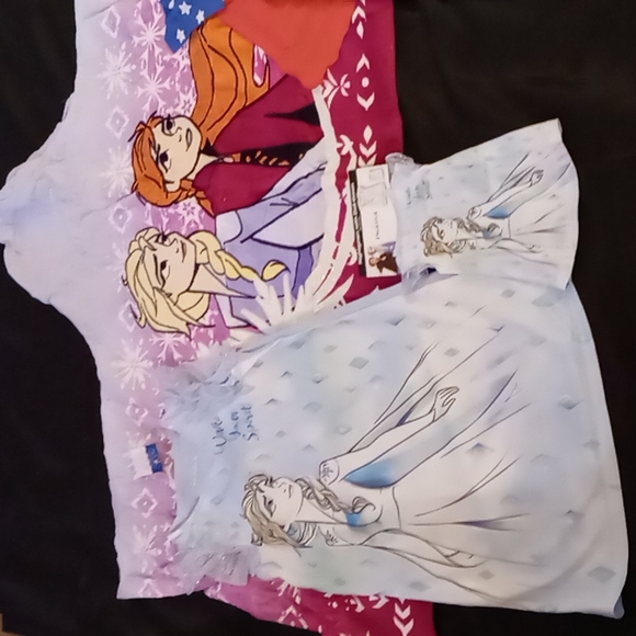 Disney Frozen towel; Elsa gown w/doll gown and Superwoman gown w/cape NWT size 8